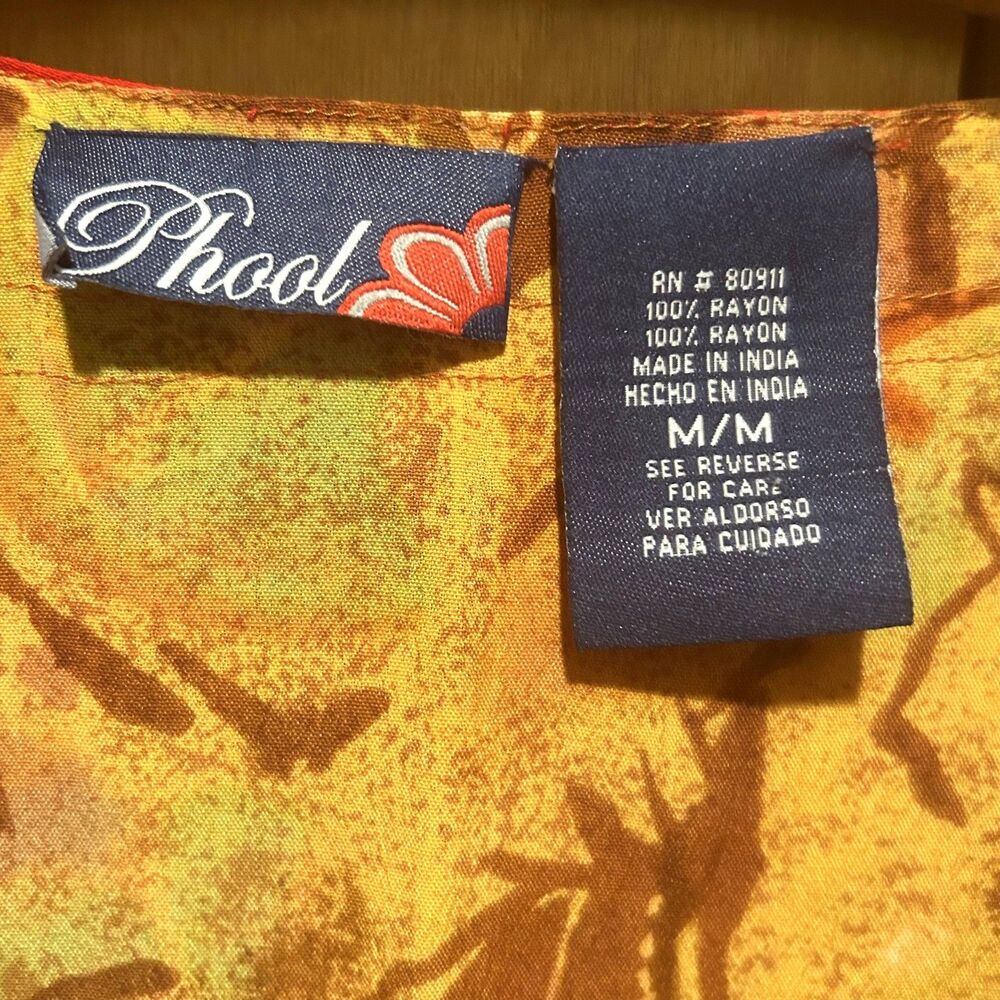 Phool Womens Artsy Lightweight Jacket-Colorful Art to Wear-Sz M-Leaf Print - Picture 7 of 9